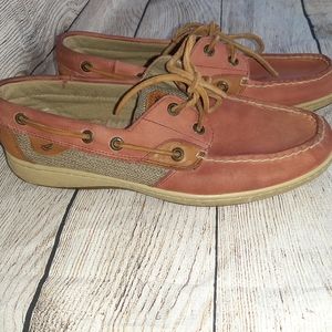 Sperry Womens Boat Shoes Size 9.5 Salmon Color